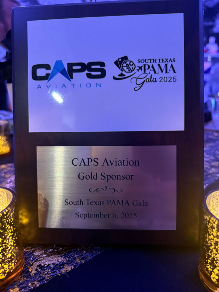 CAPS Aviation named as a gold sponsor of the 2025 South Texas PAMA gala